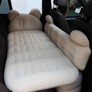 Tặng kèm bơm-Đệm hơi ô tô Mickey chất liệu nhung cao cấp thoáng mát