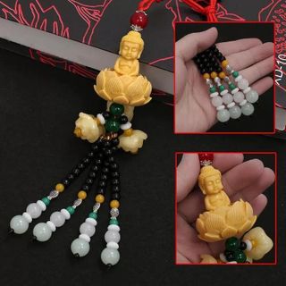 (Tặng Túi Gấm) Tượng Phật Thích Ca Để Ô Tô - Tượng Phật Di Lặc Thích Ca Treo Trang Trí Xe Hơi Phong Thủy May Mắn Bình An Nội Thất