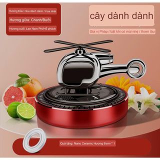 Máy bay trực thăng - Máy khuếch tán sáp thơm khử mùi xoay bằng năng lượng mặt trời CARLOX Mộc Lan - Phụ kiện xế yêu