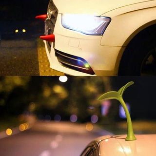 PHỤ KIỆN TRANG TRÍ NÓC XE HƠI HÌNH MẦM CÂY – SỪNG ĐỎ 3D DỄ THƯƠNG KHAIHUYAUTO