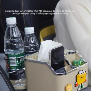 (4 in 1) Hộp Để Đồ Ô Tô Đa Năng Gắn Tay Tì Xe Hơi Khay Đựng Cốc Tiện Dụng Trên Xe khaihuyauto