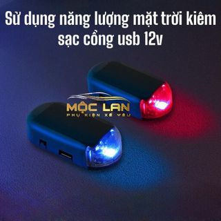 Đèn LED Báo Động Cổng USB Chống Trộm Sử Dụng Năng Lượng Mặt Trời