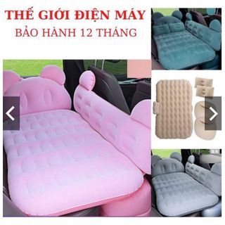 Tặng kèm bơm-Đệm hơi ô tô Mickey chất liệu nhung cao cấp thoáng mát