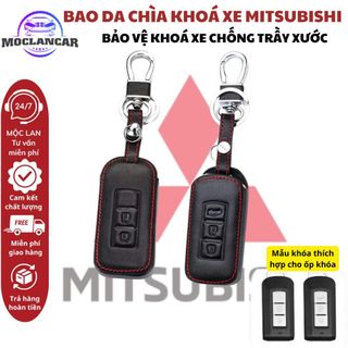 Bao Da Chìa Khoá Xe MITSUBISHI XPANDER - ATRAGE - LANCER FORTIS & IO OUTLANDER 2 Nút ,3 Nút Bấm Bảo Vệ Khoá Xe
