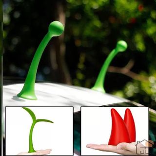 PHỤ KIỆN TRANG TRÍ NÓC XE HƠI HÌNH MẦM CÂY – SỪNG ĐỎ 3D DỄ THƯƠNG KHAIHUYAUTO