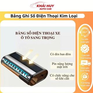Bảng ghi số điện thoại trên ô tô khi đỗ xe, phát sáng khi trời tối lên đến 18 giờ, tự nạp bằng năng lượng mặt trời