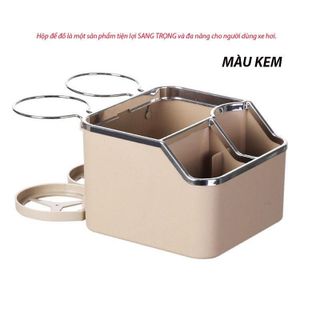 (4 in 1) Hộp Để Đồ Ô Tô Đa Năng Gắn Tay Tì Xe Hơi Khay Đựng Cốc Tiện Dụng Trên Xe khaihuyauto