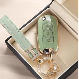 Ốp chìa khoá xe Vinfast Fadil < viền kim loại + lót cao su trong suốt >