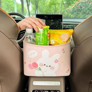 Giỏ Da Pu Treo Sau Ghế Ô Tô, Xe Máy Treo Xe Đẩy Đựng Đồ Đa Năng Họa Tiết Dễ Thương