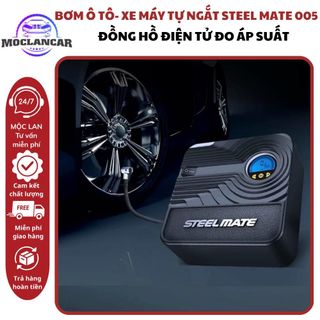 Máy Bơm Lốp Cao Cấp STEELMATE Đồng Hồ Kim Đồng Hồ Điện Tử Tự Ngắt Bơm Nhanh Trang Bị Đèn Led Ban Đêm