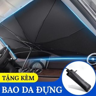 Ô Che Nắng Kính Lái Xe Hơi - Dù Che Nắng Ô Tô Cách Nhiệt Cán Bạc Có Thể Gập - Giảm Nóng Bảo Vệ Nội Thất