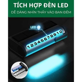 Bảng ghi số điện thoại trên ô tô khi đỗ xe, phát sáng khi trời tối lên đến 18 giờ, tự nạp bằng năng lượng mặt trời