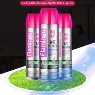 Bình xịt điều hoà ô tô bọt khử mùi làm sạch, xịt khử mùi điều hoà dàn lạnh vệ sinh dàn máy lạnh ô tô Flamingo....