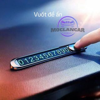 Bảng Ghi Số Điện Thoại Logo Việt Nam Để Taplo Ô Tô Chất Liệu Hợp Kim Pha Thép Chắc Chắn-Mộc Lan Car