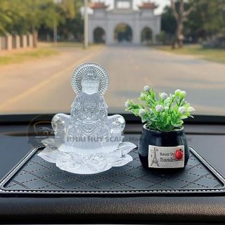 [Sét An Tâm] Tượng Phật Quan Âm Cam Lộ Lưu Ly Pha Lê Trang Trí Taplo Ô Tô Mang Lại Bình An - Moclancar