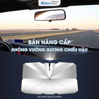 Ô Che Nắng Kính Lái Xe Hơi - Dù Che Nắng Ô Tô Cách Nhiệt Cán Bạc Có Thể Gập - Giảm Nóng Bảo Vệ Nội Thất