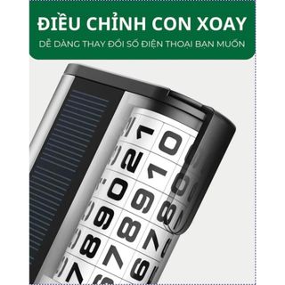 Bảng ghi số điện thoại trên ô tô khi đỗ xe, phát sáng khi trời tối lên đến 18 giờ, tự nạp bằng năng lượng mặt trời