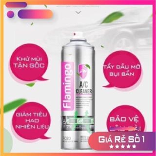 Bình xịt điều hoà ô tô bọt khử mùi làm sạch, xịt khử mùi điều hoà dàn lạnh vệ sinh dàn máy lạnh ô tô Flamingo....