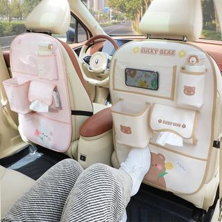Túi Đa Năng Treo Ô Tô Đựng Đồ Phong Cách Hàn Quốc Chống Thấm Hình Gấu Nâu Thỏ Hồng Dễ Thương