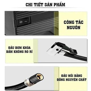 Máy Bơm Lốp Cao Cấp STEELMATE Đồng Hồ Kim Đồng Hồ Điện Tử Tự Ngắt Bơm Nhanh Trang Bị Đèn Led Ban Đêm