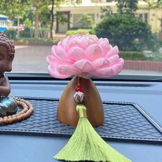 Bình Mộc Liên Hoa Trang Trí Taplo Xe Ô Tô Tinh  Cao Cấp - Phụ Kiện Trang Trí Xe Hơi-Decor Trang Trí Tượng Phật Nội Thất