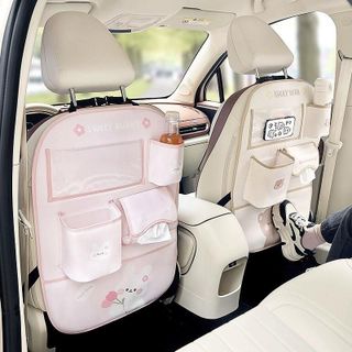Túi Đa Năng Treo Ô Tô Đựng Đồ Phong Cách Hàn Quốc Chống Thấm Hình Gấu Nâu Thỏ Hồng Dễ Thương