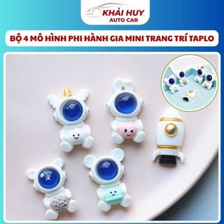 Mô Hình 4 Phi Hành Gia Trang Trí Bảng Điểu Khiển Trung Tâm,Gương Xe Nội Thất Xe Hơi khaihuyauto