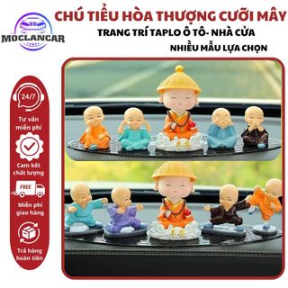 Set Decor 5 Món Chú Tiểu Hòa Thượng Cưỡi Mây Trang Trí Taplo Ô Tô - Ở Đâu Có Phật Ở Đó Có Bình An