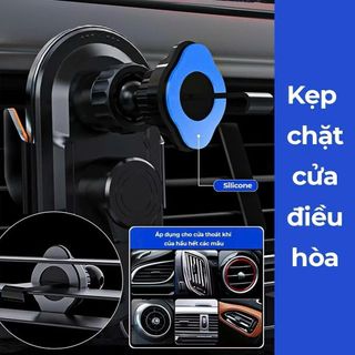 Giá Đỡ Điện Thoại Sạc Không Dây Ô Tô Gắn Cửa Gió Điều Hòa Khaihuyauto