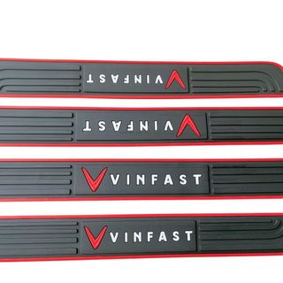 Nẹp Cao Su Chống Trầy Bậc Cửa Ô Tô Vinfast – Bộ Nẹp Bước Chân Logo VINFAST Cao Cấp