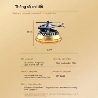 Máy bay nước hoa CATP Xoay Bằng Năng Lượng Mặt Trời Máy Bay Trực Thăng, Khuếch Tán Hương Thơm, Khử Mùi Kèm Tinh Dầu