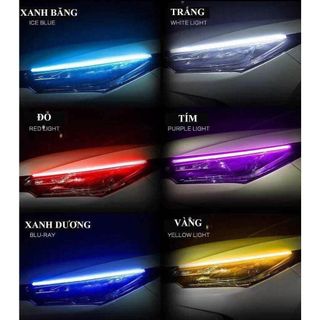Đèn Led Mí Ô Tô 2 Chiếc Tích Hợp Xi Nhan Nháy Đuổi Dài 60cm Lắp xin Nhan Chạy Đuổi Kiểu Audi 12v và 24v cho Xe Con Và Xe Tải Đèn