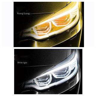 Đèn Led Mí Ô Tô 2 Chiếc Tích Hợp Xi Nhan Nháy Đuổi Dài 60cm Lắp xin Nhan Chạy Đuổi Kiểu Audi 12v và 24v cho Xe Con Và Xe Tải Đèn