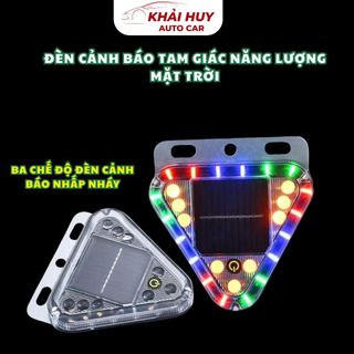 Đèn LED Cảnh Báo Nguy Hiểm NLMT Hình Tam Giác Kiêm Pin Sạc Dự Phòng Cho Ô Tô|KHAIHUYAUTO