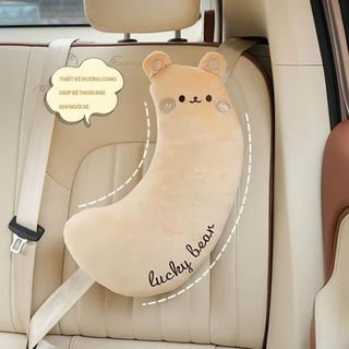 Gối Tựa Đầu Gắn Dây An Toàn-Đệm Đai An Toàn Trên Xe Ô Tô Chống Xước Vai Cho Bé Kiểu Dáng Dễ Thương