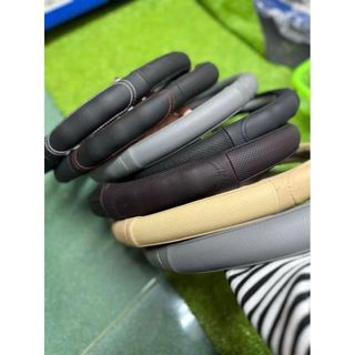 Bọc Vô Lăng Da Thật Dáng D cut Size 38cm Dành Cho Xe Elantra , Kia Seltos, Sonet, Caren, MG, XL7