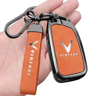 Ốp Chìa Khóa Xe Vinfast VF3 - Bảo Vệ Ốp Khóa Xe TPU - Chất liệu da + Hợp kim cao cấp