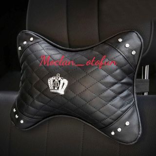 Bộ Gối Tựa Ô Tô Vương Miện Thiên Nga Phụ Kiện Trang Trí Xe Hơi
