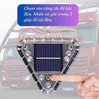 Đèn LED Cảnh Báo Nguy Hiểm NLMT Hình Tam Giác Kiêm Pin Sạc Dự Phòng Cho Ô Tô|KHAIHUYAUTO