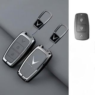 Ốp Chìa Khóa Xe Vinfast VF3 - Bảo Vệ Ốp Khóa Xe TPU - Chất liệu da + Hợp kim cao cấp