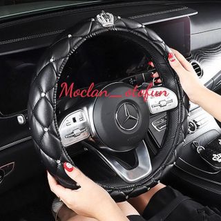 Bộ Gối Tựa Ô Tô Vương Miện Thiên Nga Phụ Kiện Trang Trí Xe Hơi
