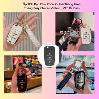 Ốp TPU Bọc Chìa Khóa Xe Hơi Thông Minh Chống Trầy Cho Xe Vinfast , VF5 Xe Điện khaihuyauto