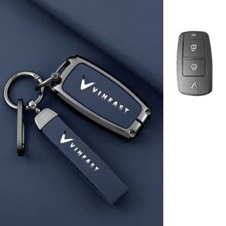 Ốp Chìa Khóa Xe Vinfast VF3 - Bảo Vệ Ốp Khóa Xe TPU - Chất liệu da + Hợp kim cao cấp