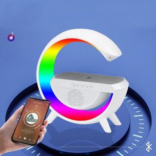 G63 Loa Thông Minh Đèn Thông Minh Máy Âm Thanh Loa Không Dây Sạc Điện Thoại & Báo ĐộngClock RGB