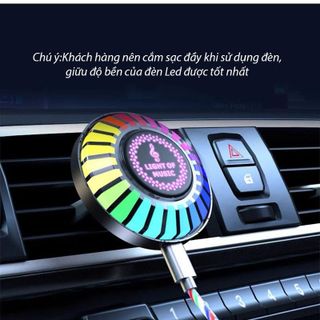 Đèn Led Light of Music Cảm Ứng Âm Thanh Nước Hoa Gắn Cửa Gió Điều Hoà Ô Tô khaihuyauto