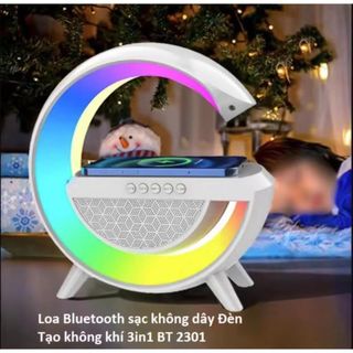 G63 Loa Thông Minh Đèn Thông Minh Máy Âm Thanh Loa Không Dây Sạc Điện Thoại & Báo ĐộngClock RGB