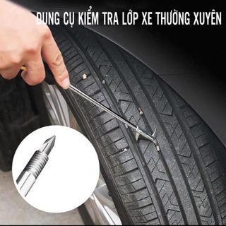 Dụng Cụ Tô Vít Đa Năng Kiểm Tra Lậy Đá Găm Lốp Xe Ô Tô - Hợp Kim Kẽm, Thép Không Rỉ, Cao Su Mềm Và Cứng