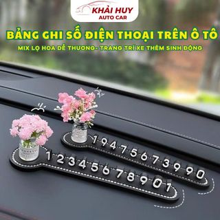 Bảng Ghi Số Điện Thoại Mix Lọ Hoa Dễ Thương Dể Taplo Ô Tô, Hiển Thị Số Gọi Khi Đậu Xe, Dễ Thương