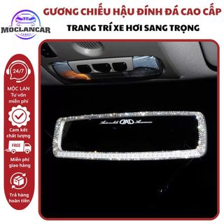 Gương Chiếu Hậu Đính Đá Cao Cấp Trang Trí Xe Hơi, Phụ Kiện Đính Đá-Mộc Lan Car