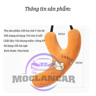 Gối Ôm, Gối Tựa Đầu Khi Ngủ Cho Bé Trên Ô Tô, Gối Ôm Chữ Y Thiết Kế Họa Tiết Xinh Xắn, Dễ Thương